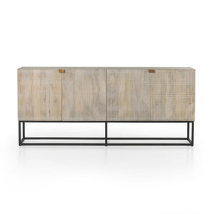 Kelby Sideboard In Light Wash Carved Mango