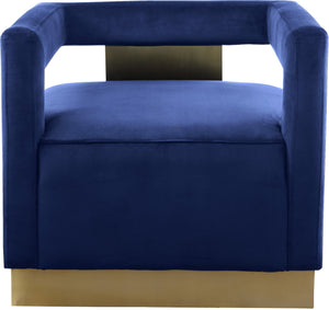 Jorge Accent Chair In Navy Velvet