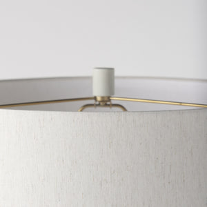 Javier 18.0L x 18.0W x 30.75H Light Base W/Cream Shade Table Lamp