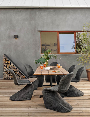 Portia Outdoor Dining Chair In Vintage Coal