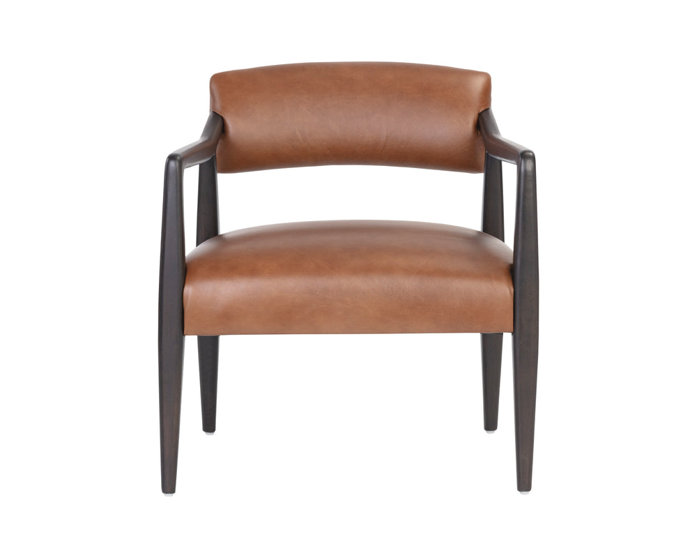 KEAGAN LOUNGE CHAIR - SHALIMAR TOBACCO LEATHER