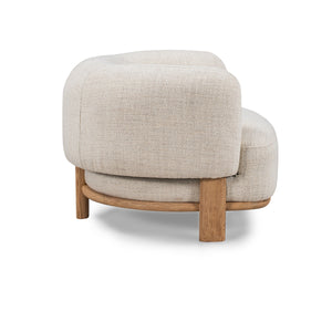 Pasadena Upholstered Accent Chair in Natural Wood