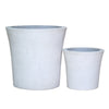 Set Of 2 White Creastone Pier Pot