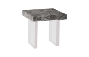 Floating Side Table, Gray Stone, Acrylic Legs