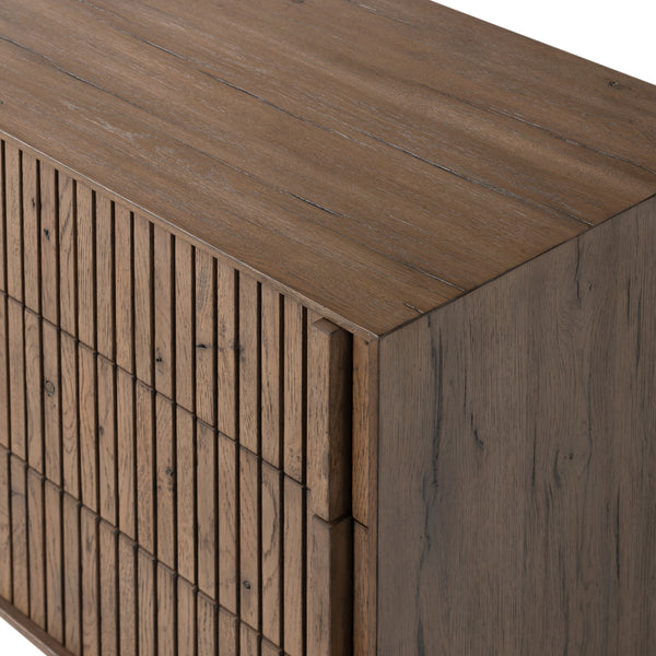 Leo Nightstand in Rustic Grey