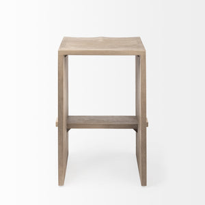 Aida 26" Seat Height Light Gray Wood Counter Stool