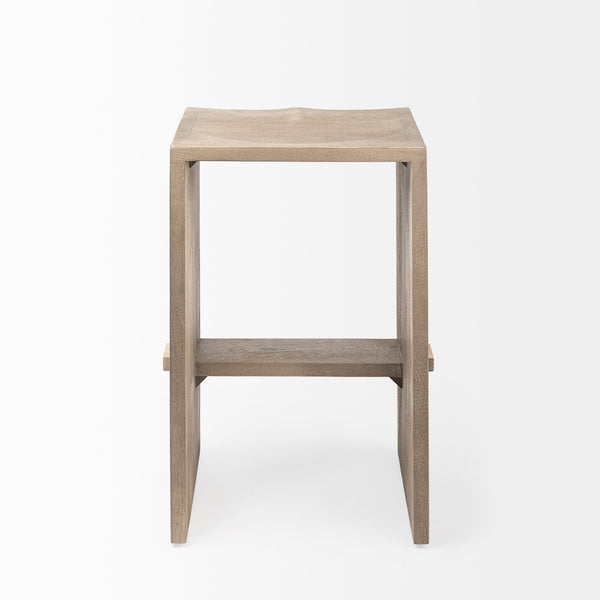Aida 26" Seat Height Light Gray Wood Counter Stool