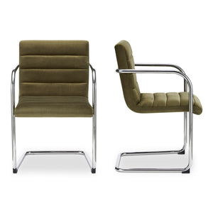 Moe's Pedro Dining Chair Green Mohair Set