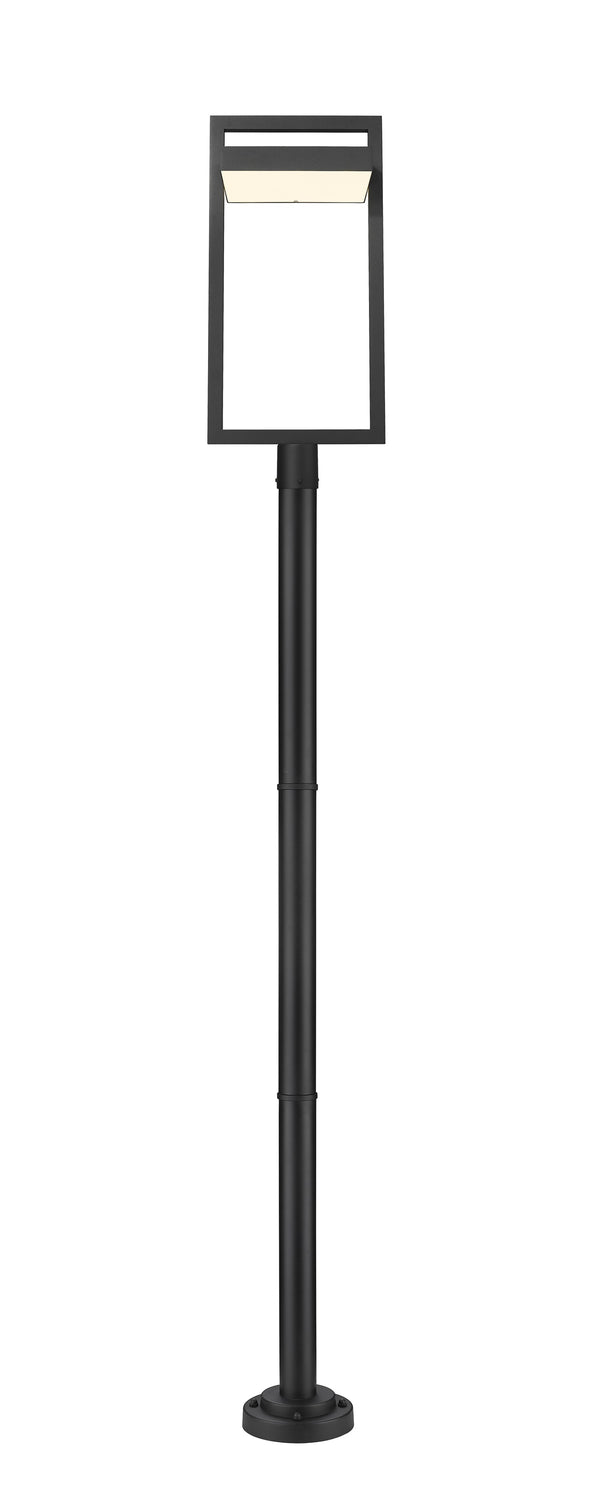 Luttrel 1 Light Outdoor Post Mounted Fixture in Black Finish