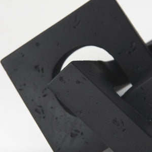 Linx  Small Matte Black Resin Sculpture Decorative Object