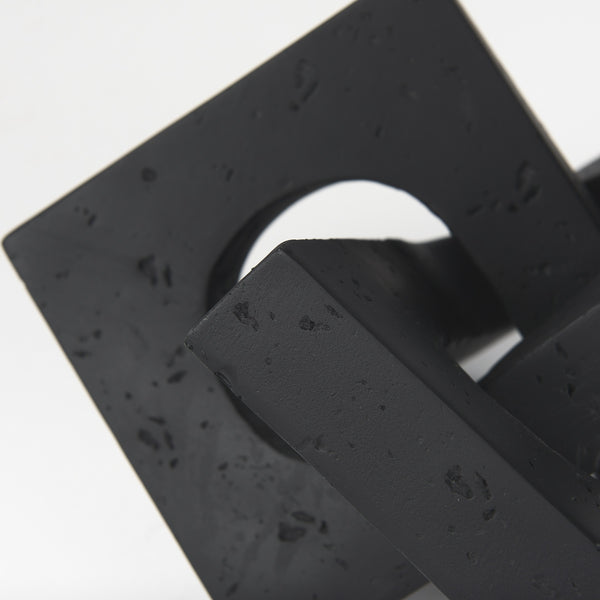 Linx  Small Matte Black Resin Sculpture Decorative Object