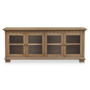 Moe's Lillian Sideboard Brown with Glass Doors