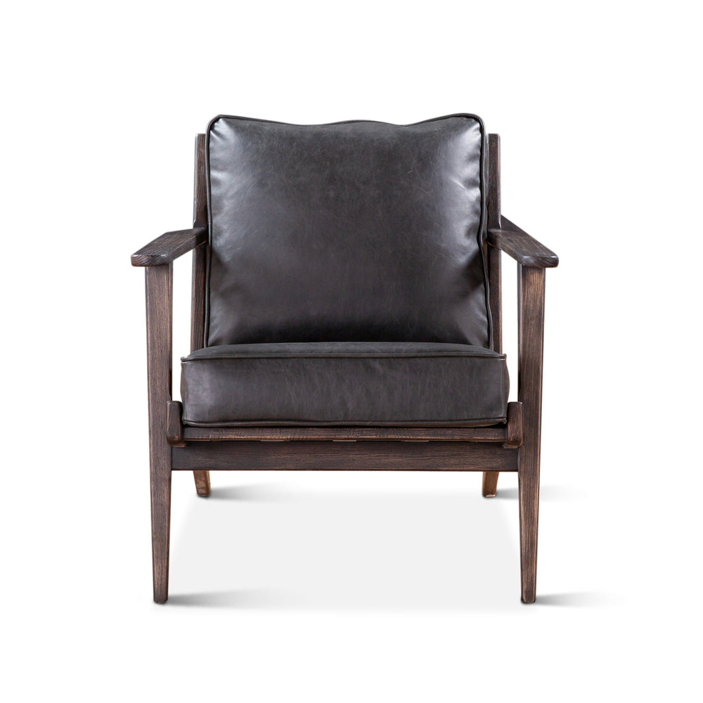 Bobby Black Leather Armchair