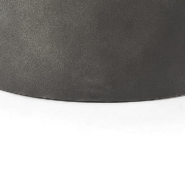 Eclipse Gunmetal Gray Drum Base w/ Brown Wood Top Nested Coffee Table