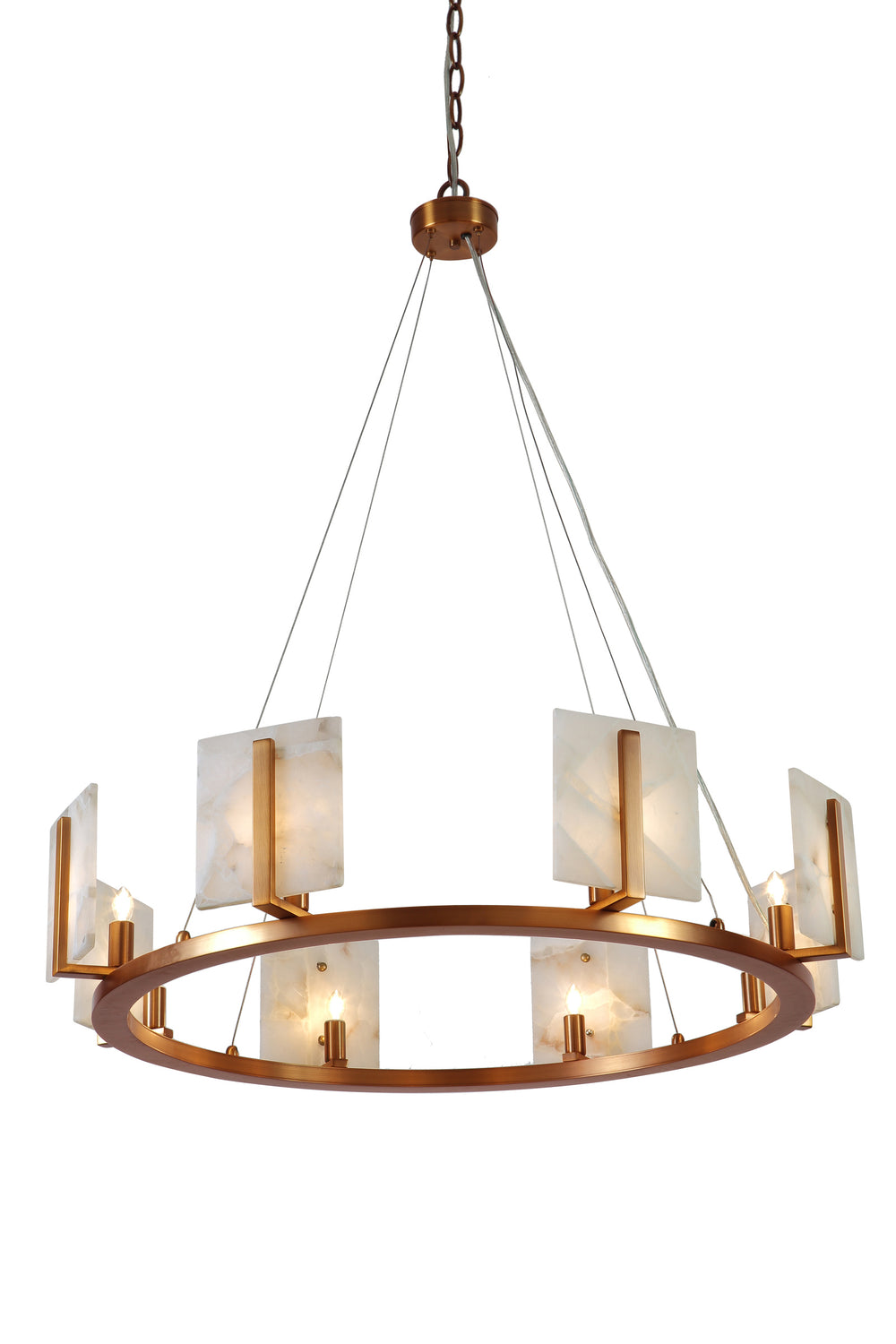Halo Alabaster 8-Light Chandelier