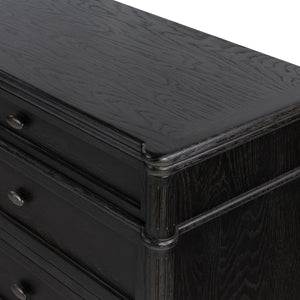 Toulouse 6 Drawer Dresser In Dstrssd Black
