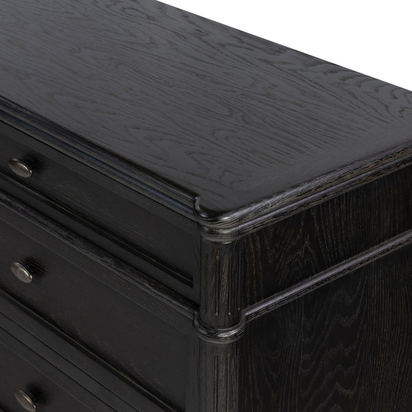 Toulouse 6 Drawer Dresser In Dstrssd Black