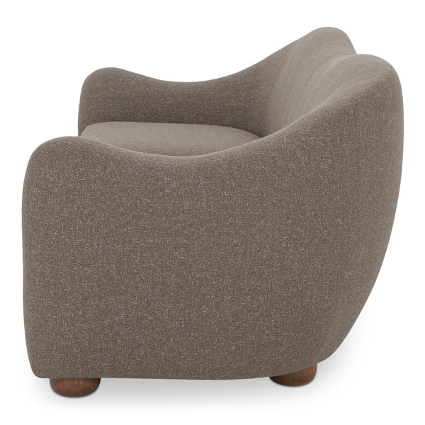 Moe's Bria Sofa in Brown with Rubberwood Feet