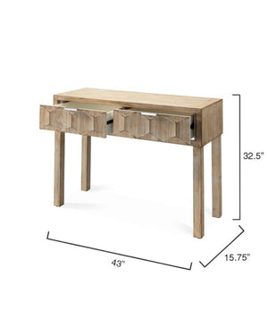 Juniper Two-Drawer Wood Console Table