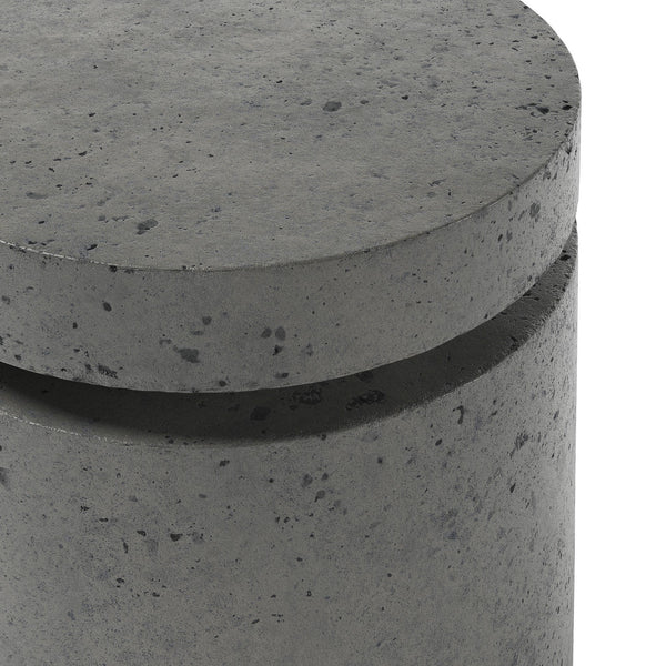 Higgins Outdoor Round Propane Enclosure In Pewter Concrete