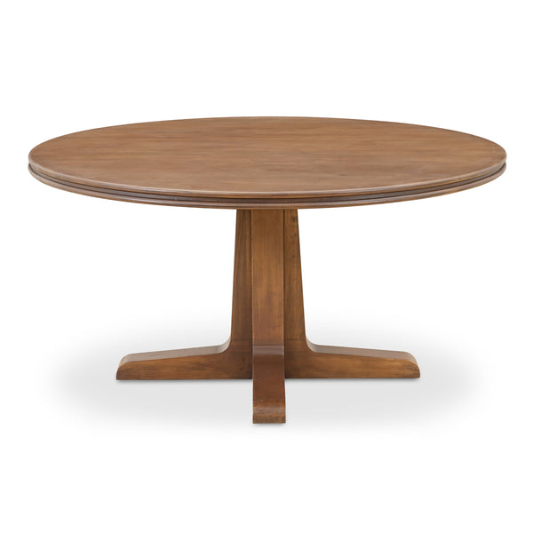 Charles Dining Table with Pine Veneer in Brown