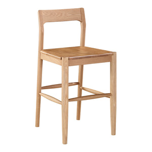 Moe's Owing Counter Stool in Natural Oak