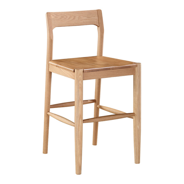 Moe's Owing Counter Stool in Natural Oak
