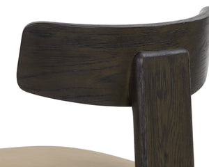 HORTON DINING CHAIR - DARK BROWN - SAHARA SAND LEATHER