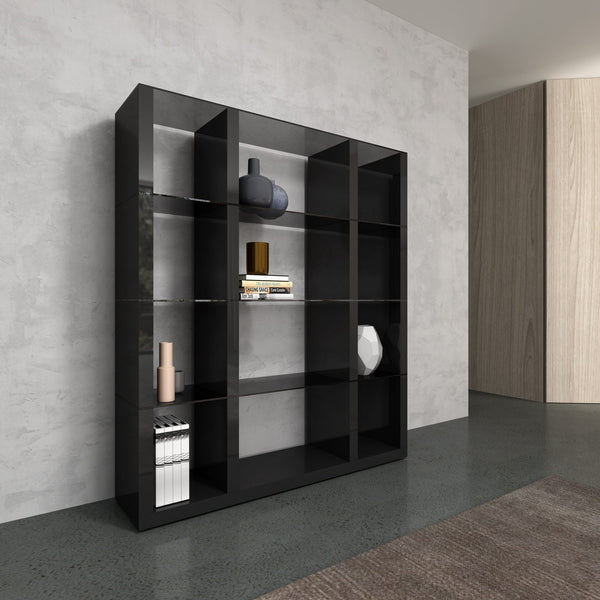 Reese Wall Unit in Grey High Gloss