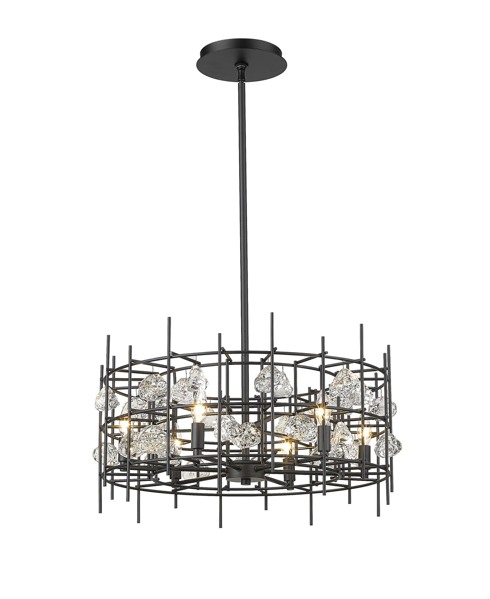 Garroway 6 Light Chandelier in Matte Black Finish