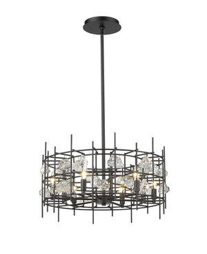 Garroway 6 Light Chandelier in Matte Black Finish