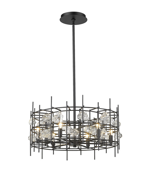 Garroway 6 Light Chandelier in Matte Black Finish