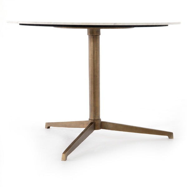 Helen Round Bistro Table In Polished White