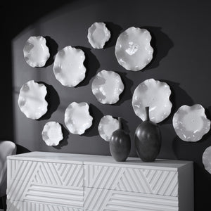 Abella Ceramic Wall Décor In White