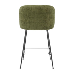 Millie KD Chenille Counter Stool, Canova Green