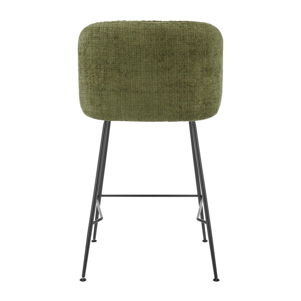 Millie KD Chenille Counter Stool, Canova Green