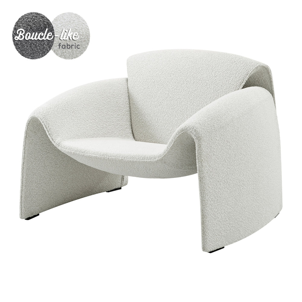 Hilda Fabric Accent Arm Chair, Boucle Beige