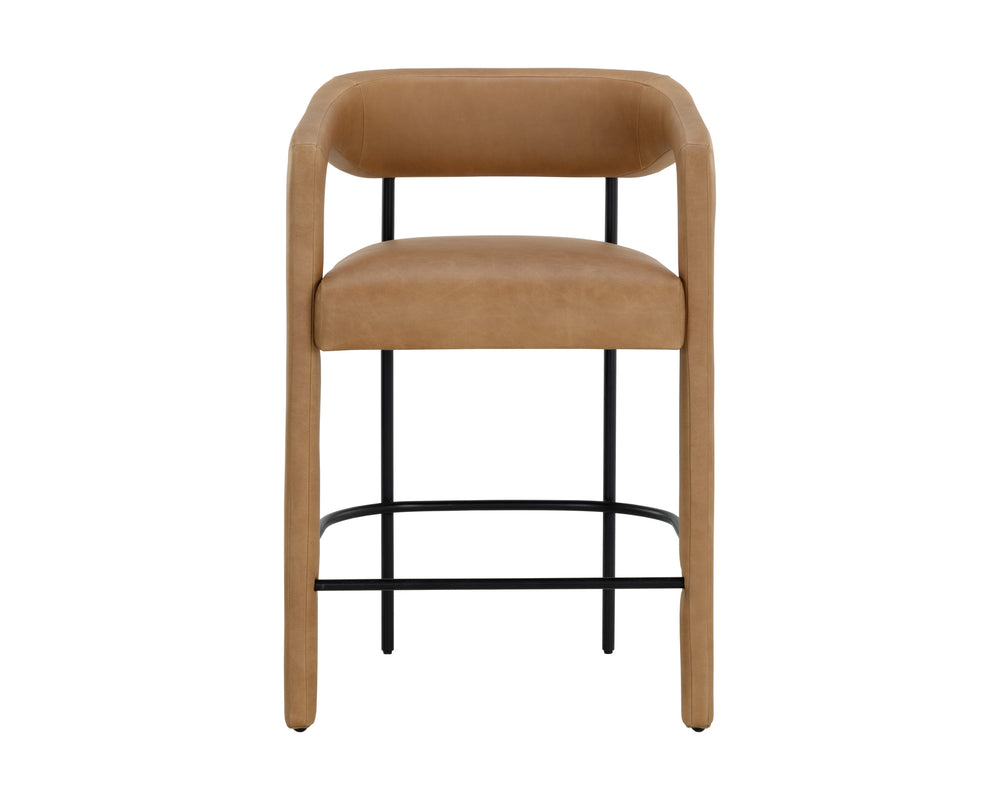 MAVIA COUNTER STOOL - LUDLOW SESAME LEATHER
