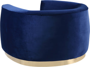 Crystal Chair In Navy Velvet and Gold