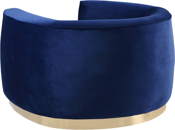 Crystal Chair In Navy Velvet and Gold