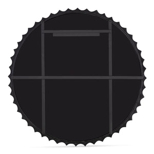 Whitby Mirror in Aged Black Cast Aluminum