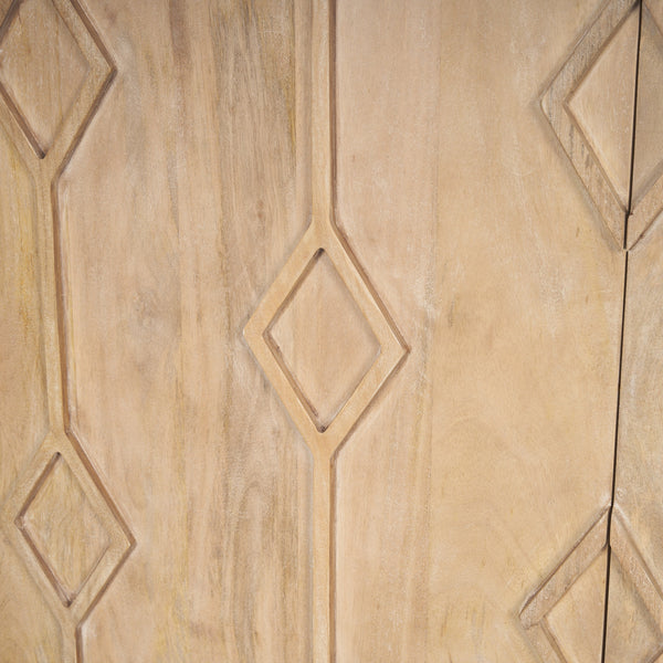 Heera Light Brown Diamond w/ Shelf Motif Sideboard