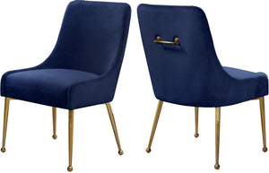 Irvin Dining Chair In Navy Velvet
