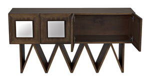 Jean-Michel Sideboard, Dark Walnut with Mirror