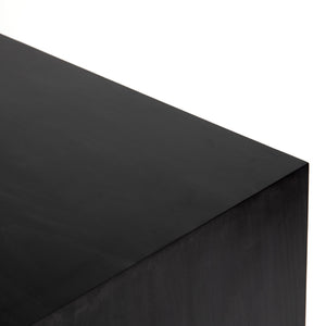 Trey Desk System With Filing Credenza in Black Wash