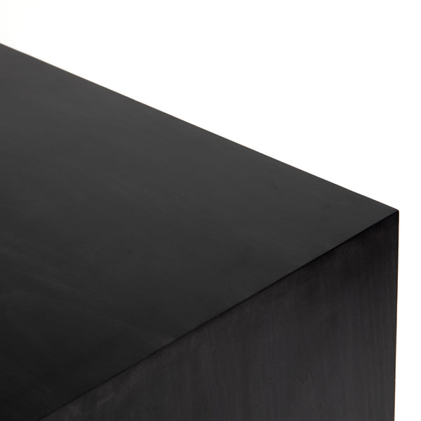Trey Desk System With Filing Credenza in Black Wash