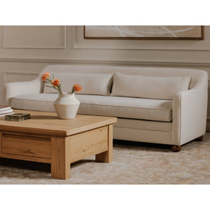 Moe's Amira Sofa in Oat Beige - Polyester Upholstery