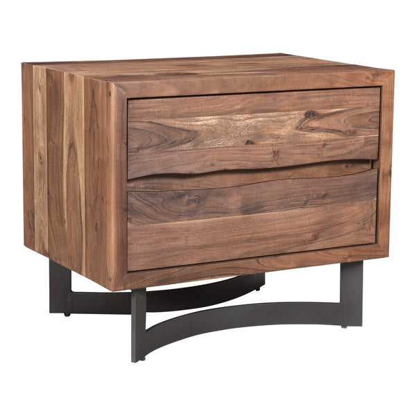 Moe's Bent Collection Nightstand - Solid Acacia