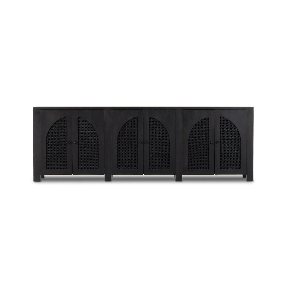 Tilda 6 Door Sideboard - Black Wash Mango