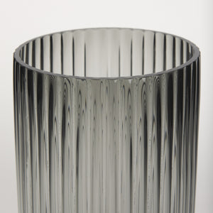 Dawn Tall Smokey Black Glass Vase